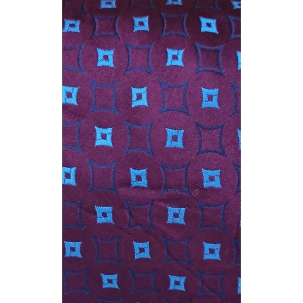 CHARVET Purple Geometric Silk Tie FRANCE 60